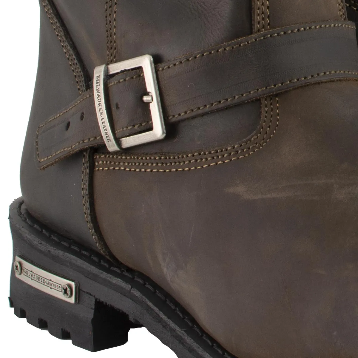 Milwaukee Leather Men's Classic Distressed Brown Leather Motorcycle