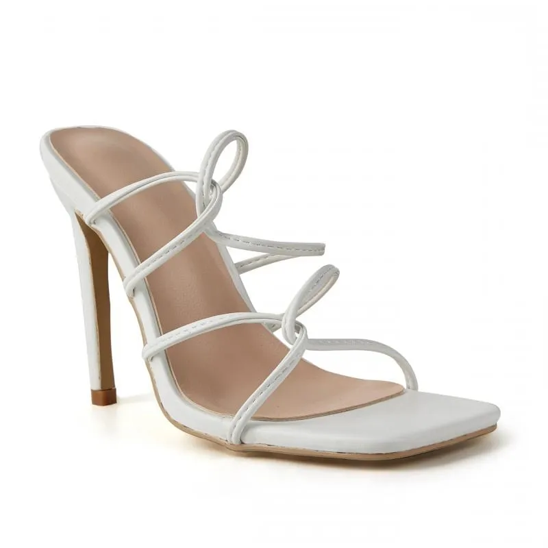 Minimalist Stiletto Heeled Mule Sandals