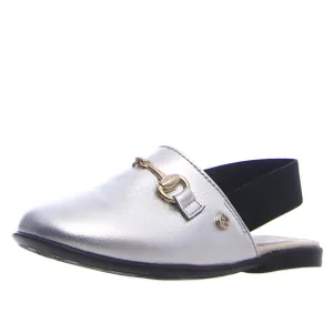 Naturino Girl's Vieste Sling Back Mule Shoe, Silver