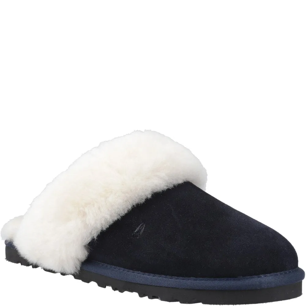 Navy Samantha Mule Slippers