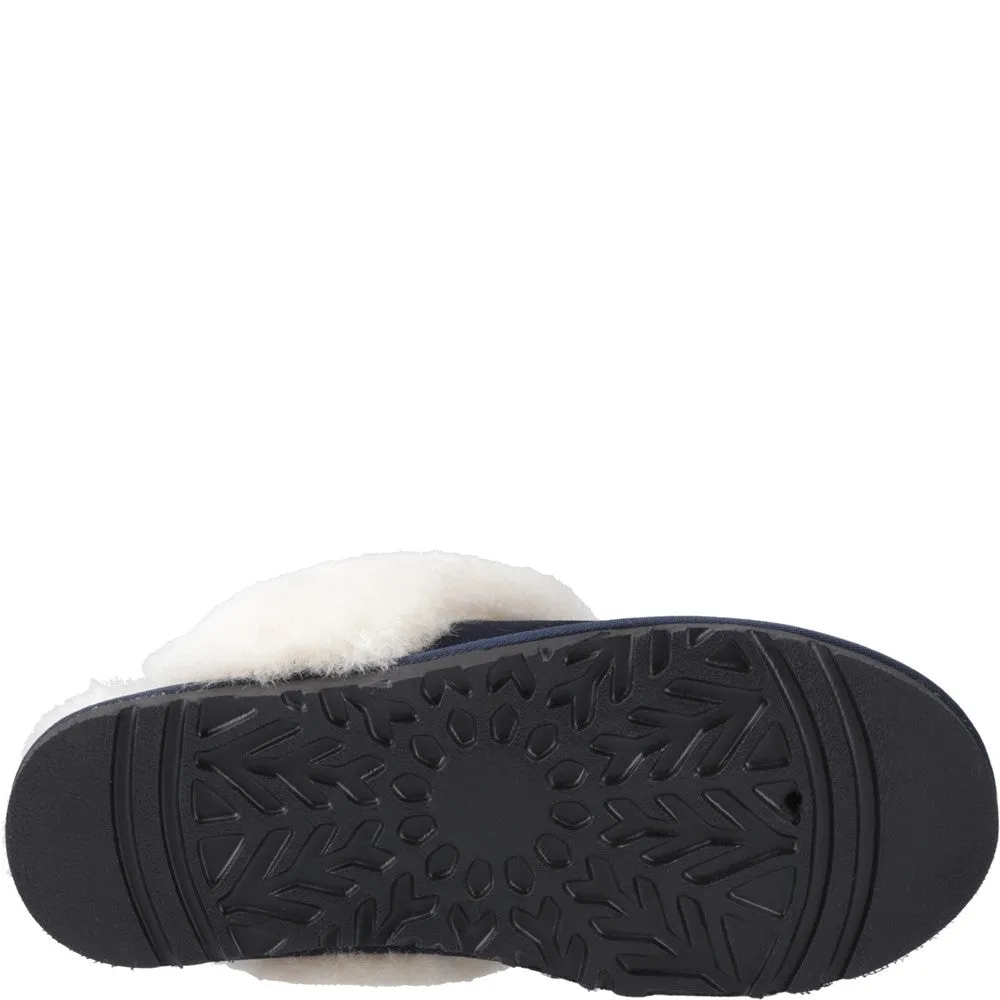 Navy Samantha Mule Slippers