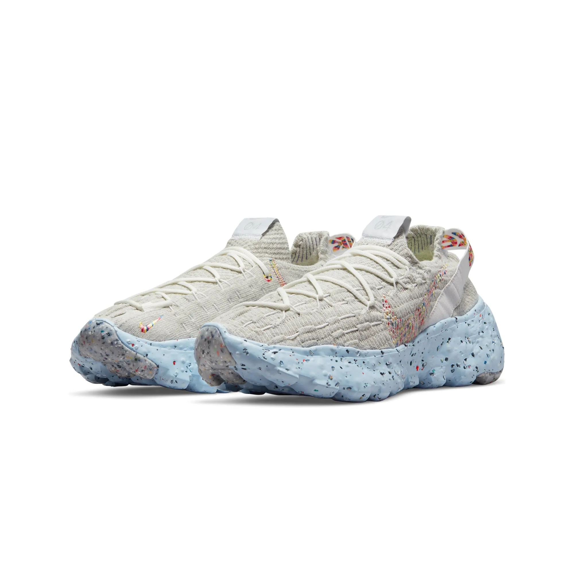 Nike Mens Space Hippie 04 Shoes Summit White/Multi-Color-Photon Dust