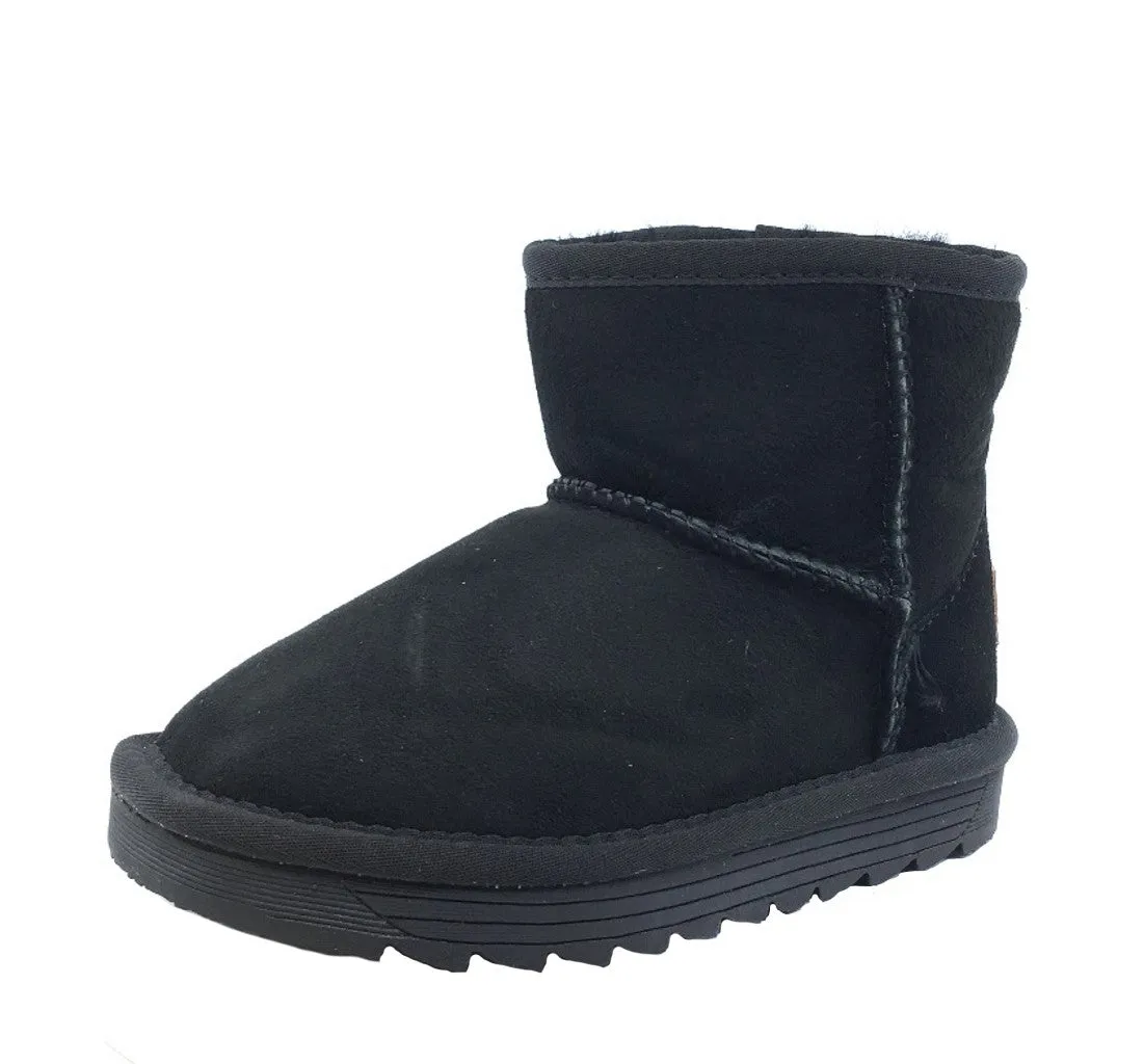 Old Soles Girl's Shearling Boots, Black