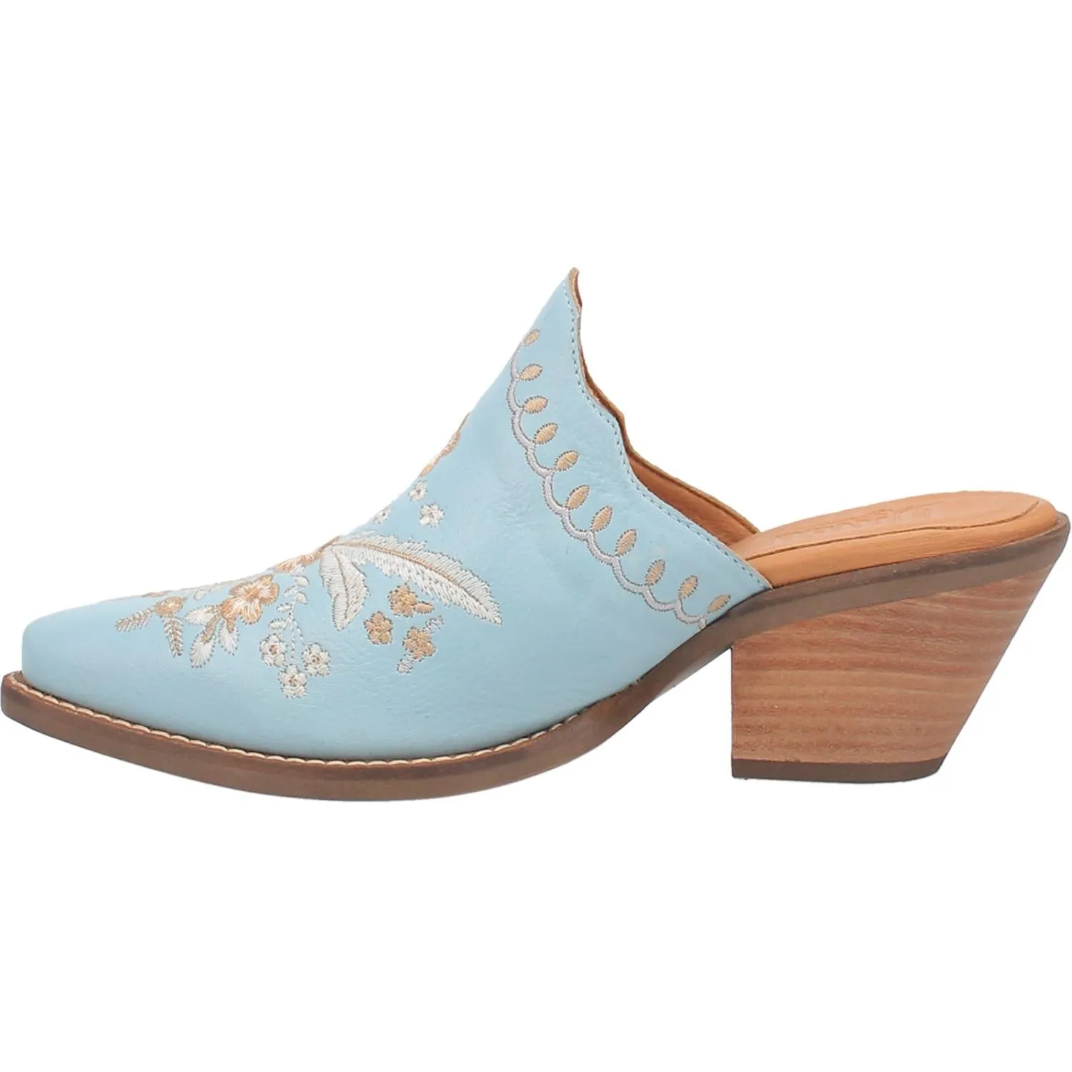 Online Exclusive | Dingo | Wildflower Leather Floral Stitch Mule Bootie in Blue  **PREORDER