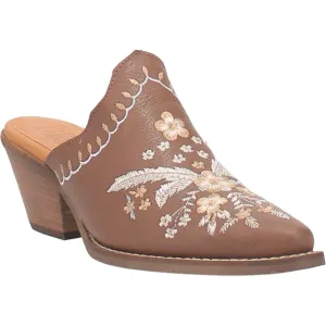 Online Exclusive | Dingo | Wildflower Leather Floral Stitch Mule Bootie in Brown  **PREORDER