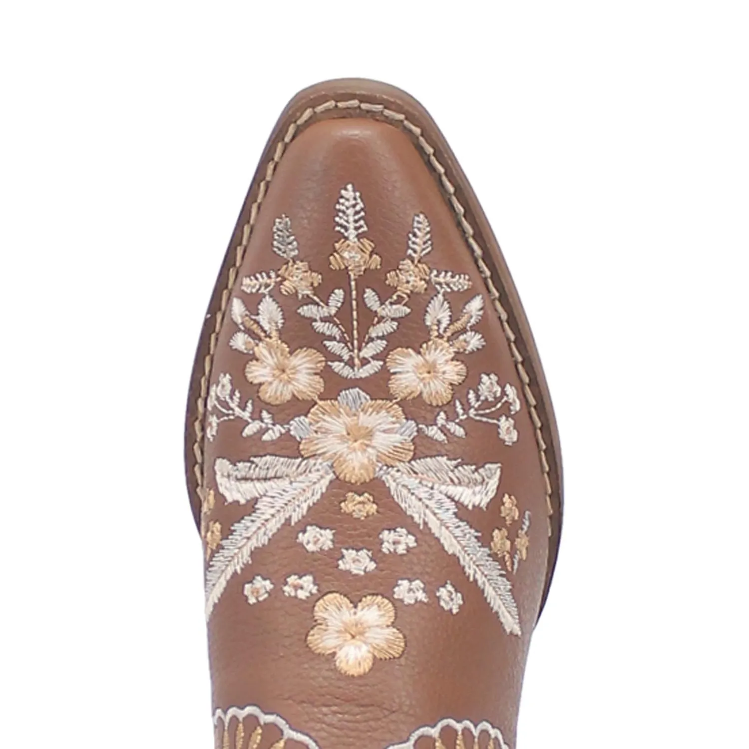 Online Exclusive | Dingo | Wildflower Leather Floral Stitch Mule Bootie in Brown  **PREORDER