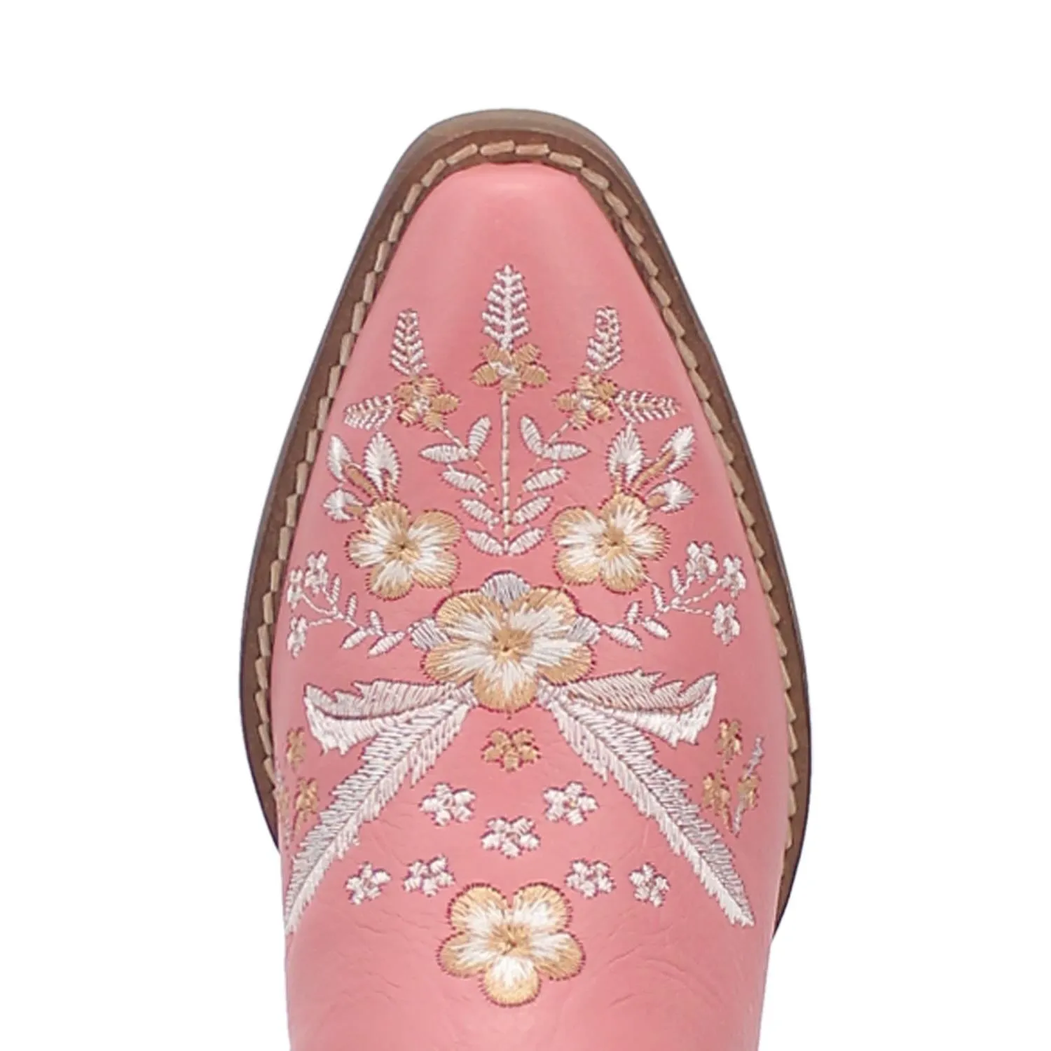 Online Exclusive | Dingo | Wildflower Leather Floral Stitch Mule Bootie in Pink **PREORDER