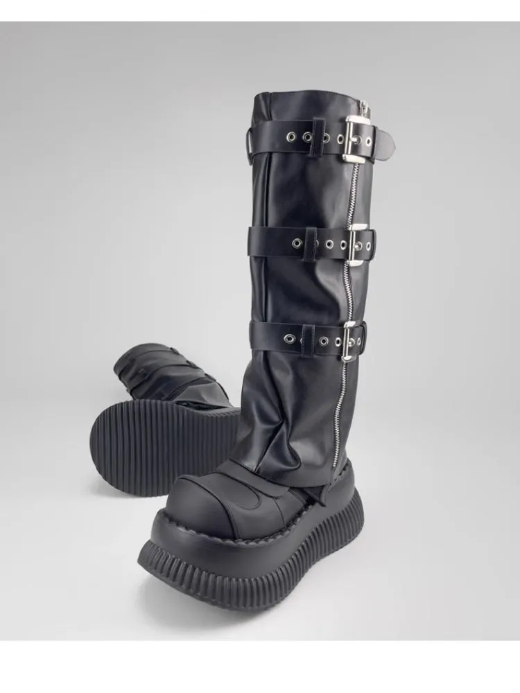 Original black motorcycle boots【s0000006093】