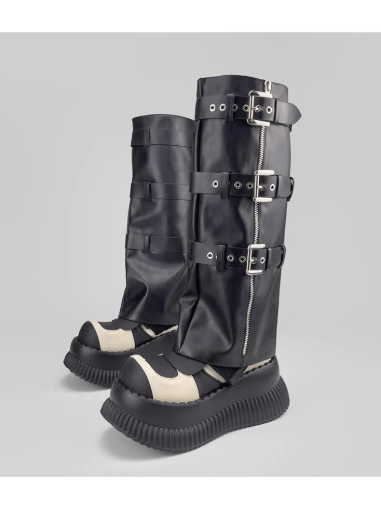 Original black motorcycle boots【s0000006093】