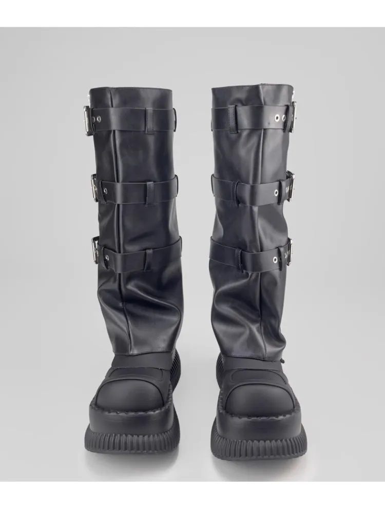 Original black motorcycle boots【s0000006093】