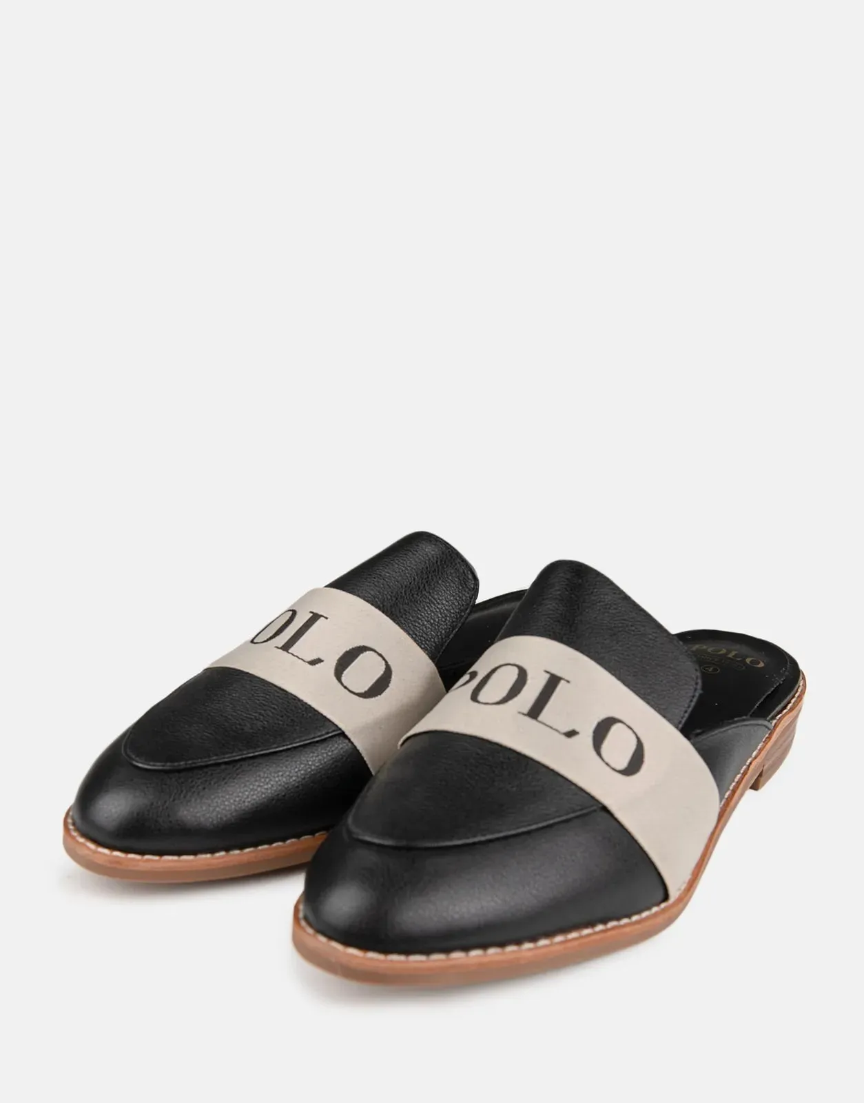 Polo Tape Black Mule