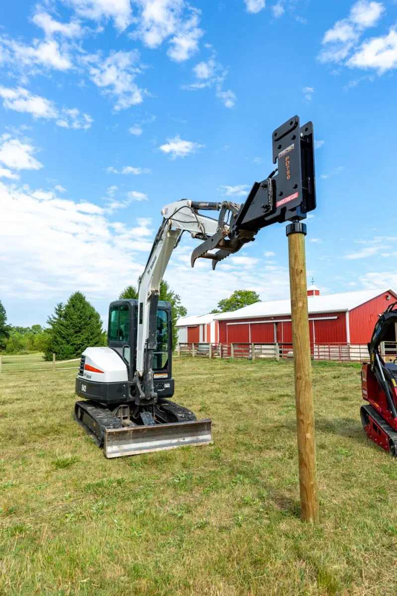 Premier PD500E Post Driver For Mini Excavators 5000-13000 lbs. Machines | 10-16 GPM