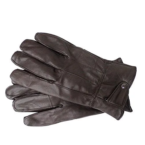 Reed Men's Genuine Leather Warm Lined Driving Gloves - Touchscreen Texting Compatible - Imported