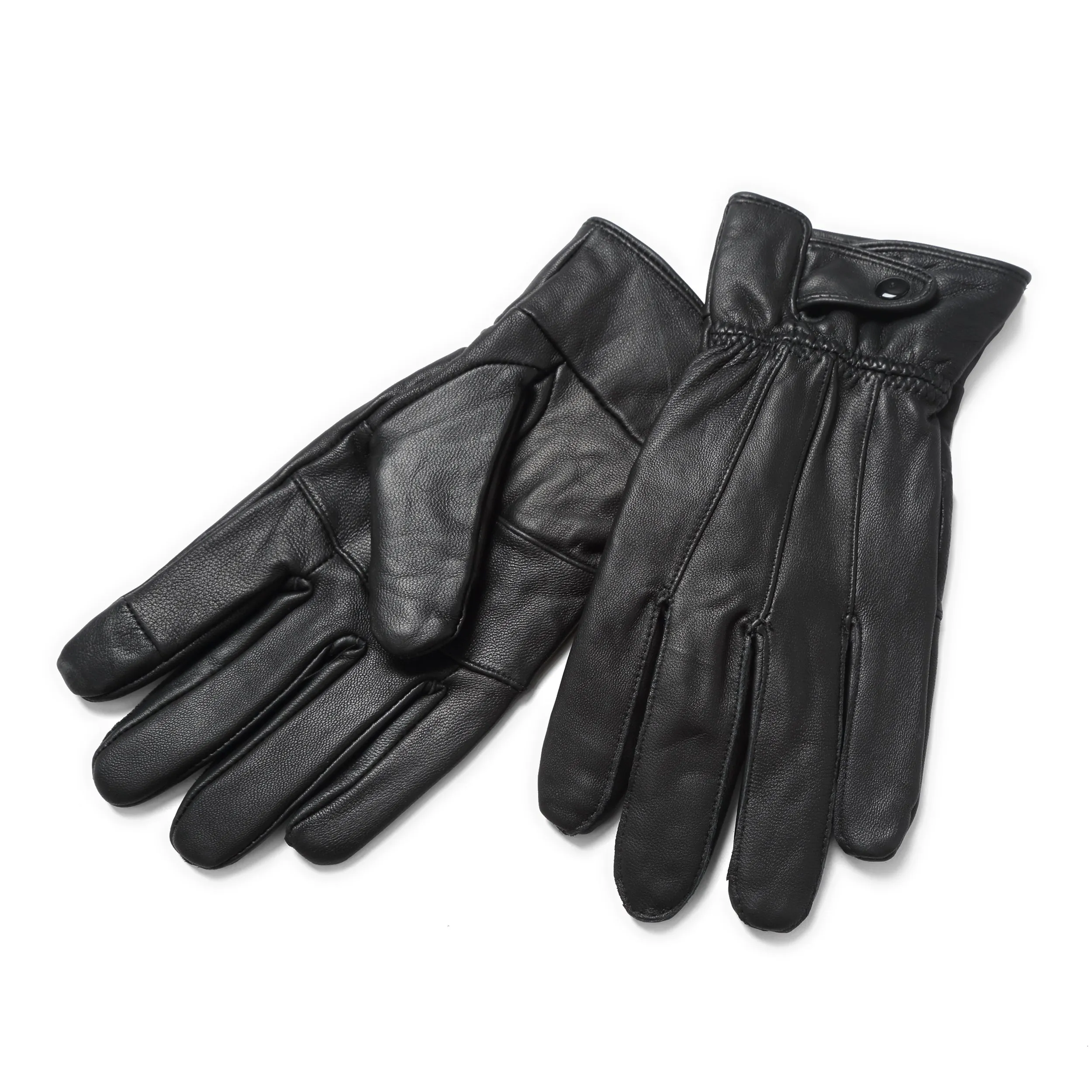 Reed Men's Genuine Leather Warm Lined Driving Gloves - Touchscreen Texting Compatible - Imported