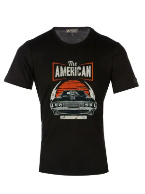 Retro American Car Black T-Shirt