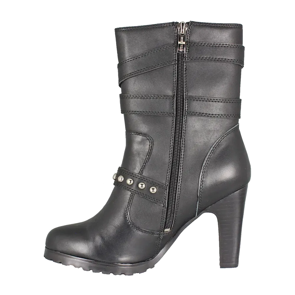 Ride Tec Women's 9.5" High Heel Motorcycle Boots