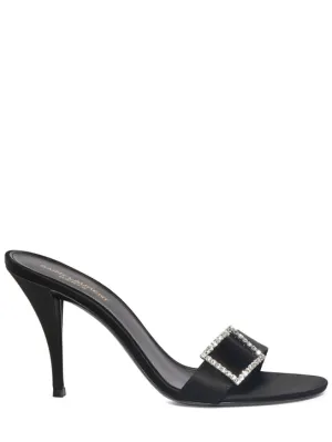 Saint Laurent   90mm Simone satin mule sandals 