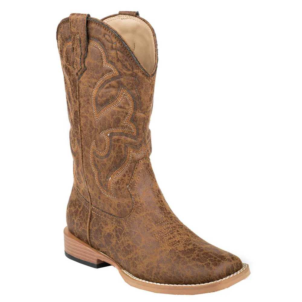 Scout Square Toe Cowboy Boots (Big Kid)