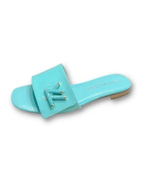 Shake Flat Mule Jade Green For Women