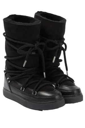 Shearling-Lined Snow Boots