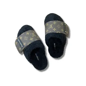 Slipper Pillow Flat Comfort Mule Black For Women