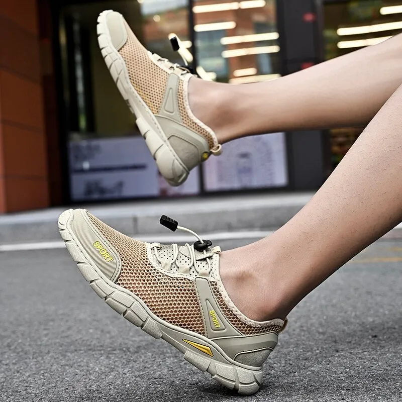 Soft Flat Comfortable Driving Mesh Shoes