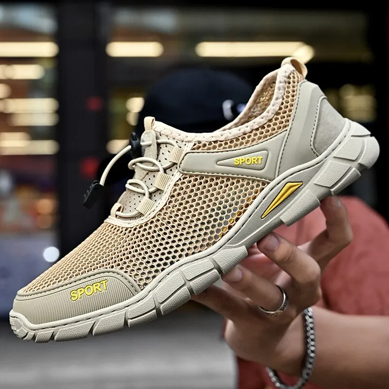 Soft Flat Comfortable Driving Mesh Shoes