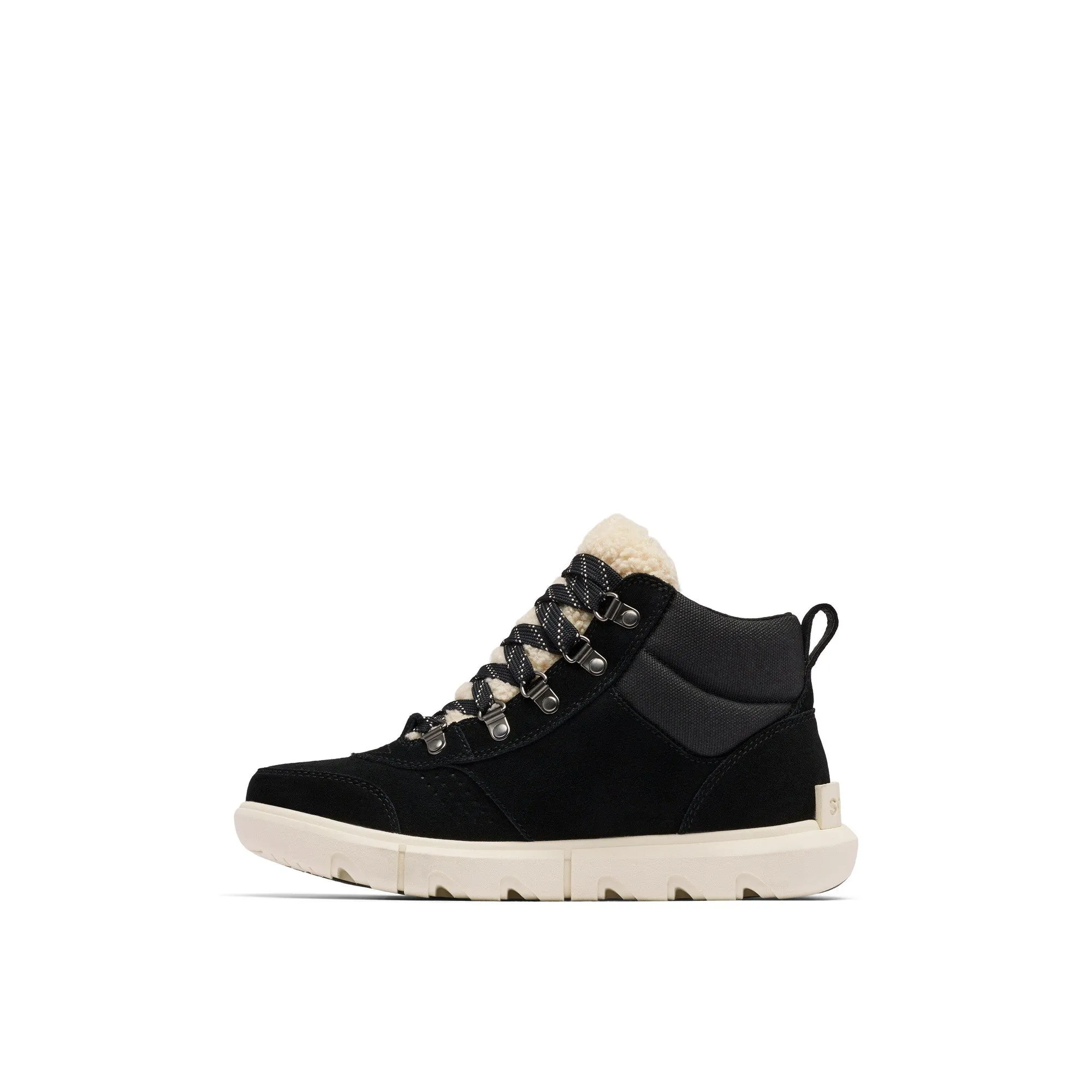 Sorel Explorer Next™ Hiker 010 Ladies Black & Seasalt Suede Waterproof Lace Up Ankle Boots