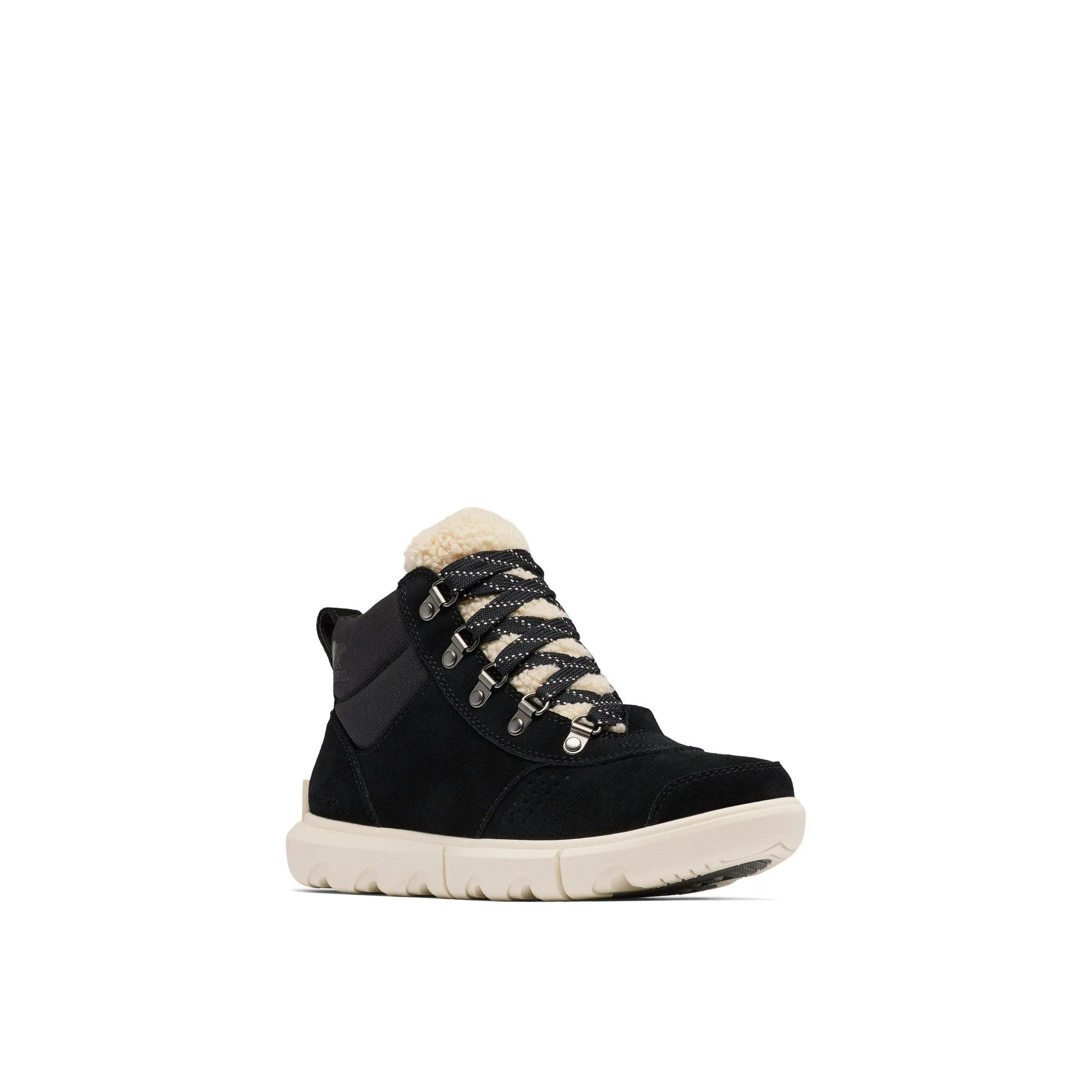 Sorel Explorer Next™ Hiker 010 Ladies Black & Seasalt Suede Waterproof Lace Up Ankle Boots