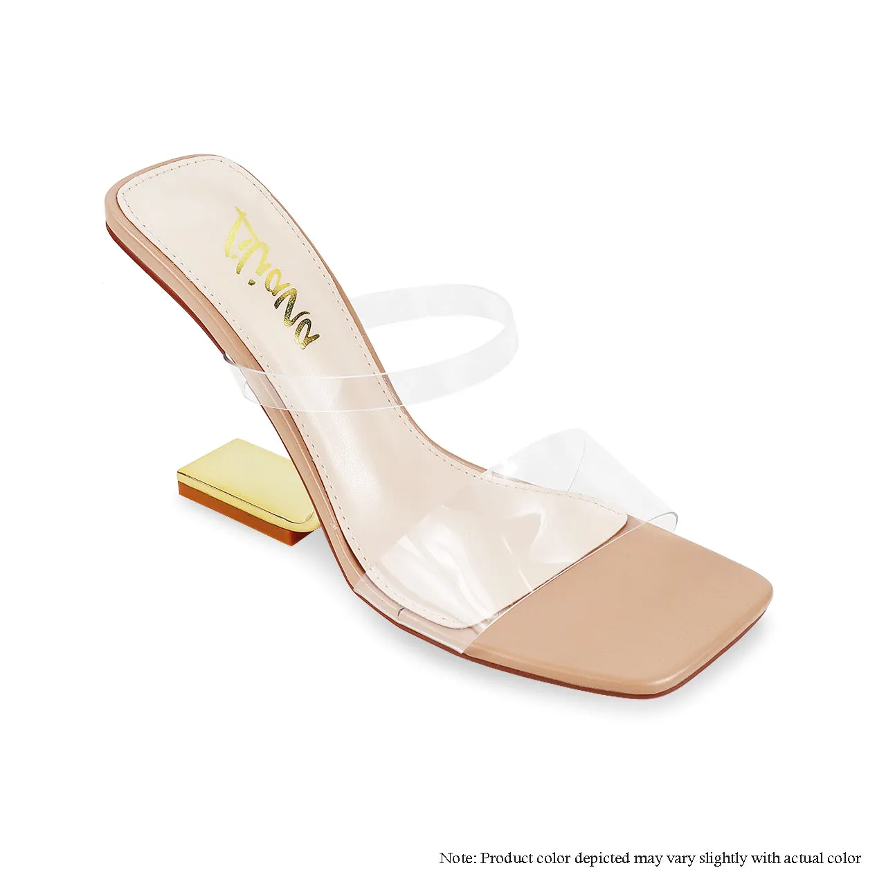 SPARKTRA-1 STEEL HEEL MULE -CLEAR