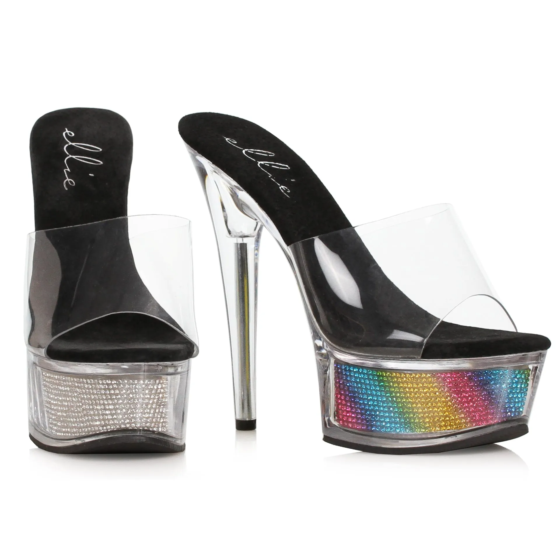 Spring-609 Rhinestone 6" Stiletto Mules