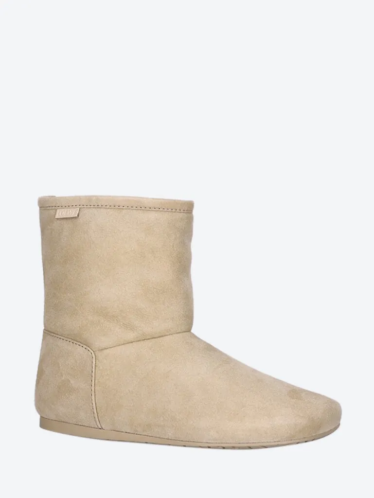 Suede shearling lago boots