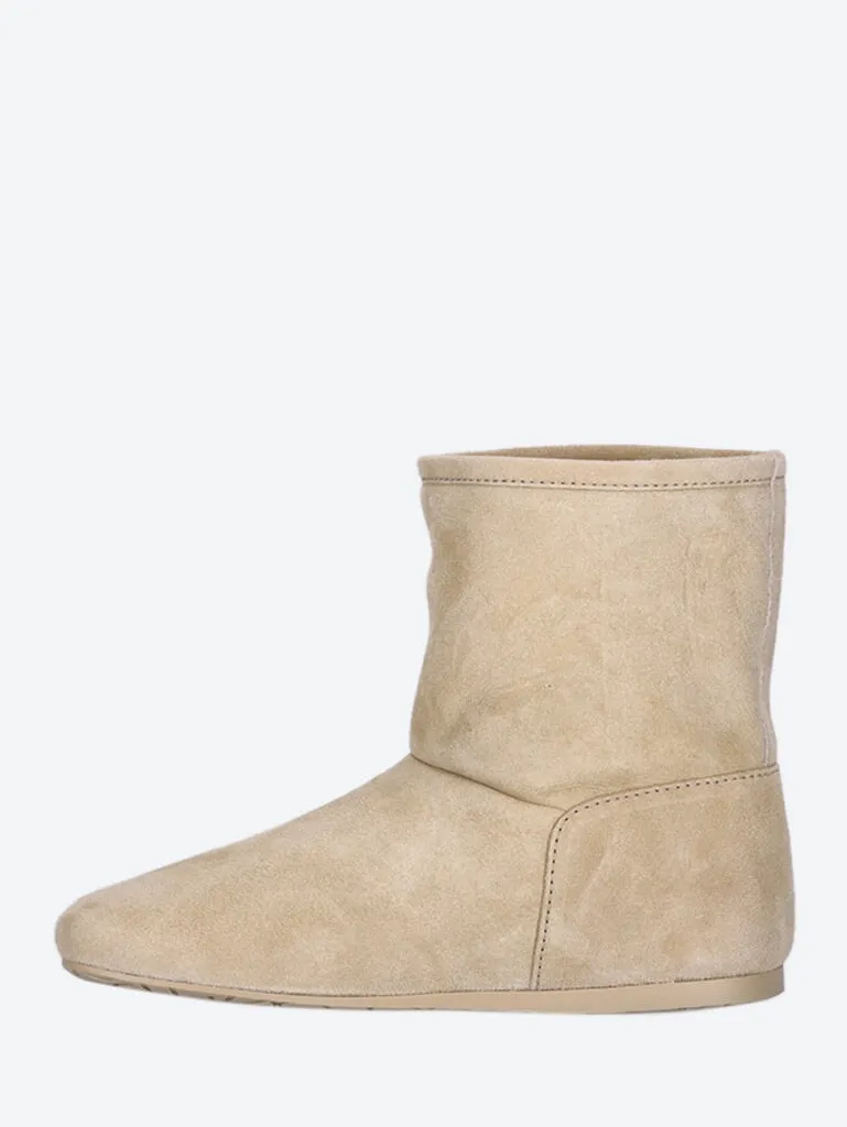 Suede shearling lago boots