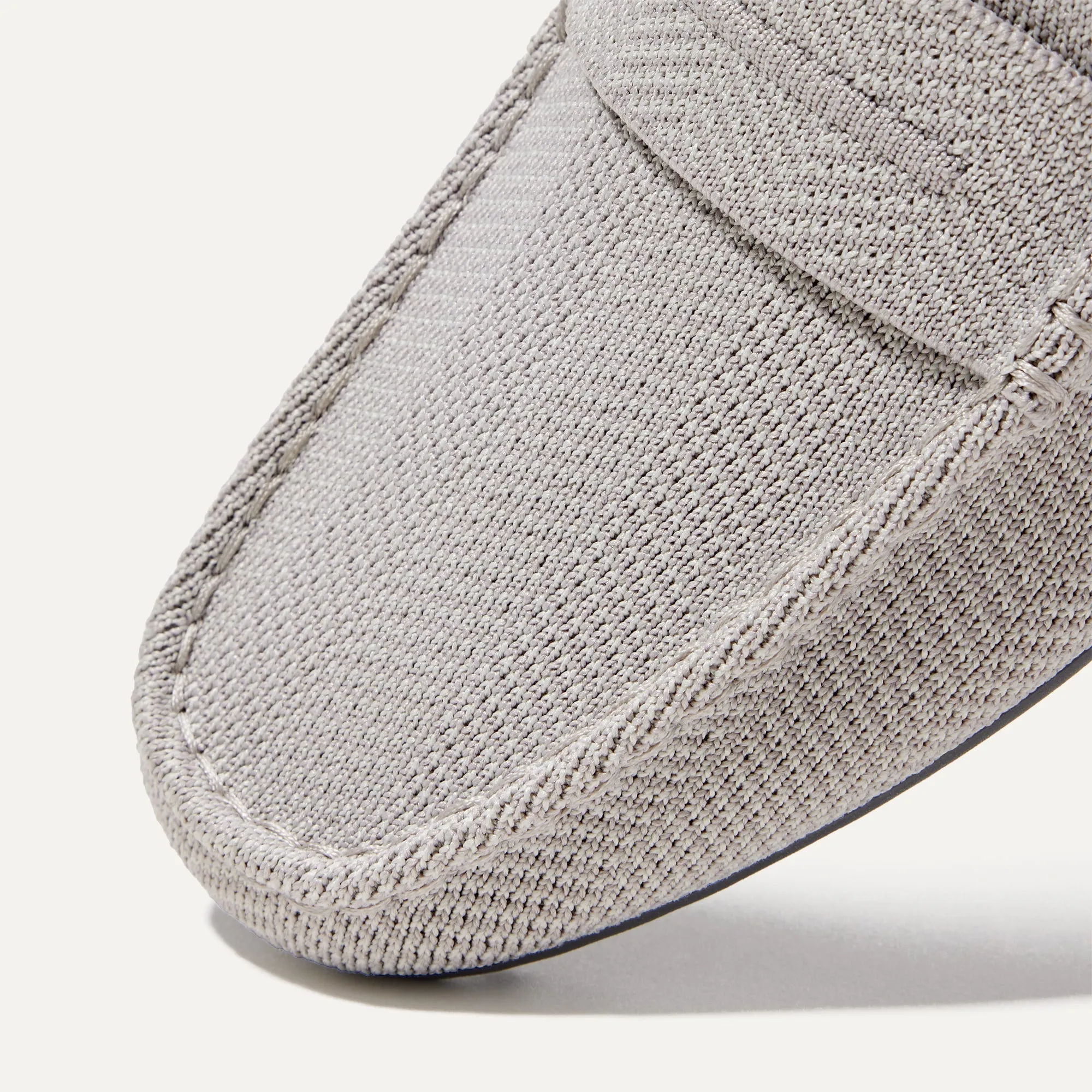 The Driving Loafer - Light Grey Herringbone