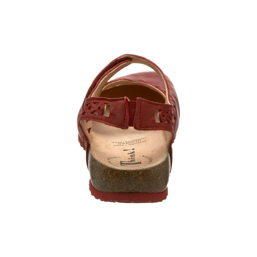 Think! Julia Red Leather Clog (Women's)