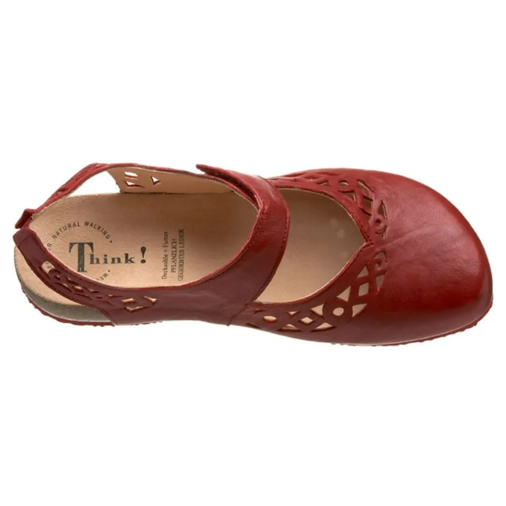 Think! Julia Red Leather Clog (Women's)