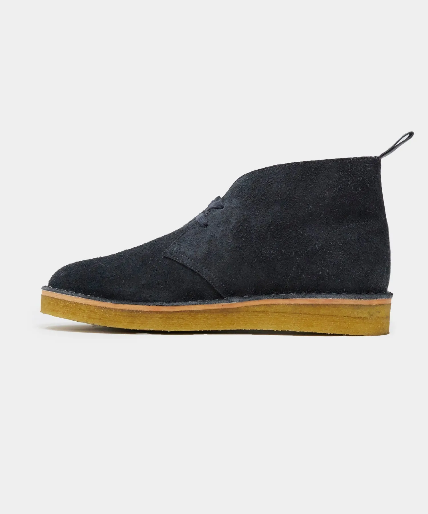 Todd Snyder X Clarks Shearling Desert Boot in Navy