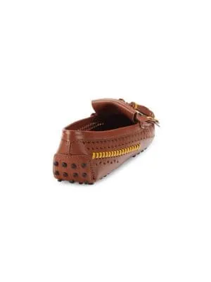 Tod's
 Fringe Tassel Leather Driving Loafers