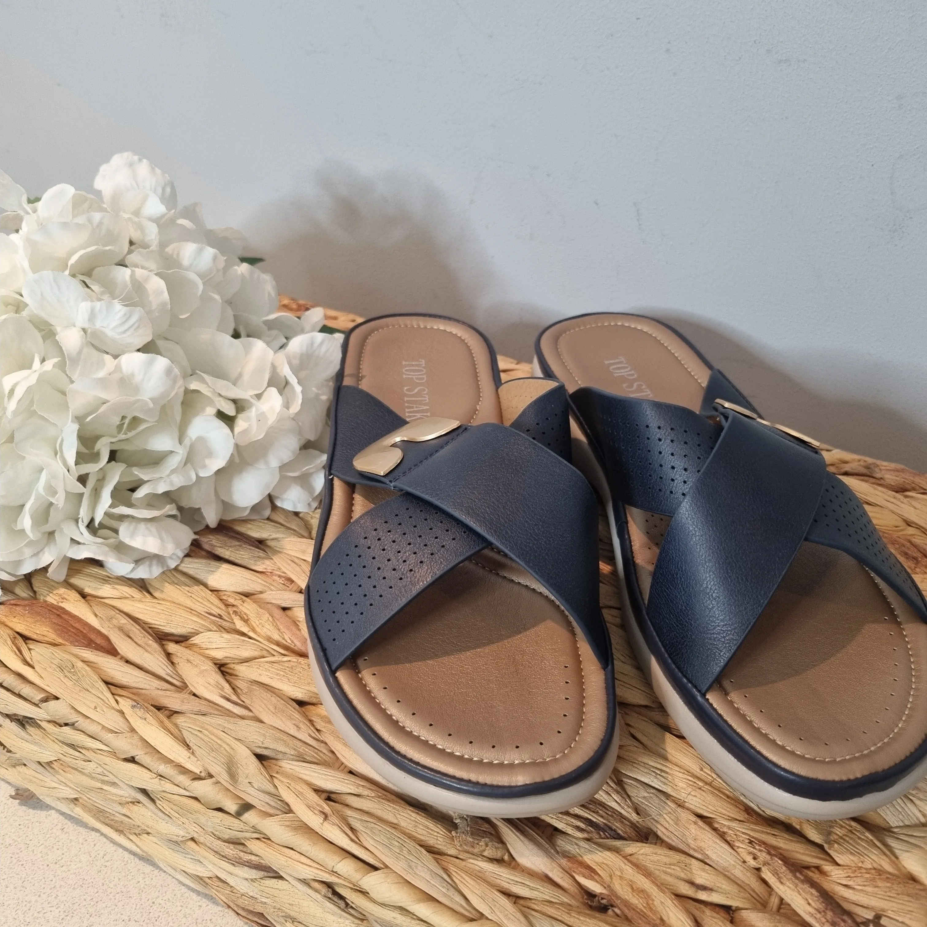 Top Staka Slip on Cushioned Sole Sandal