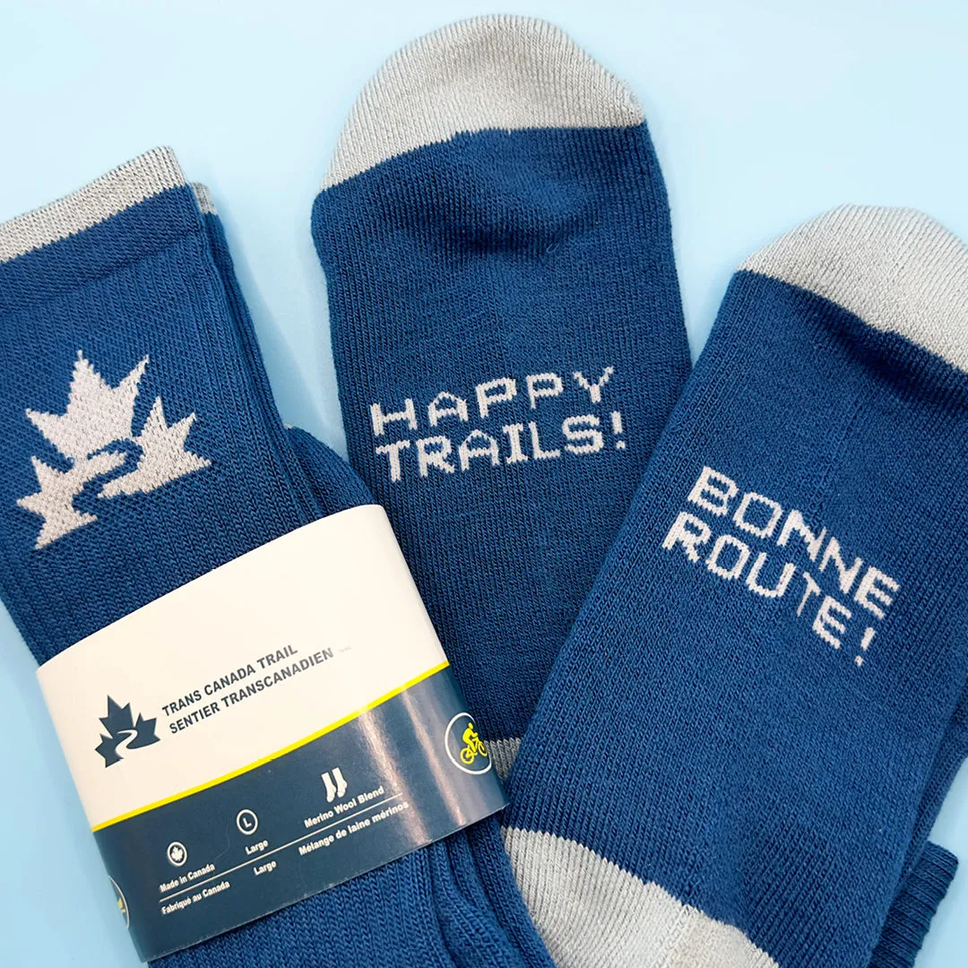 Trans Canada Trail Merino Wool Mesh Hiking Socks - Made in Canada