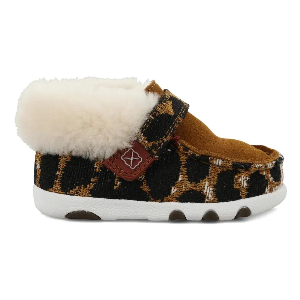 Twisted X Infant and Toddler Cheetah Print Driving Moc ICA0025