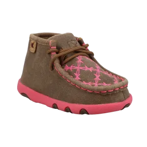 Twisted X Infant Girls Bomber & Pink Chukka Driving Moc ICA0037