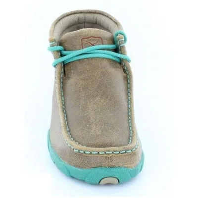 Twisted X Ladies Brown/turquoise Driving Mocs WDM0020