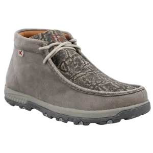 Twisted X Men's Chukka Driving Moc with Grey Elephant Print MXC0017