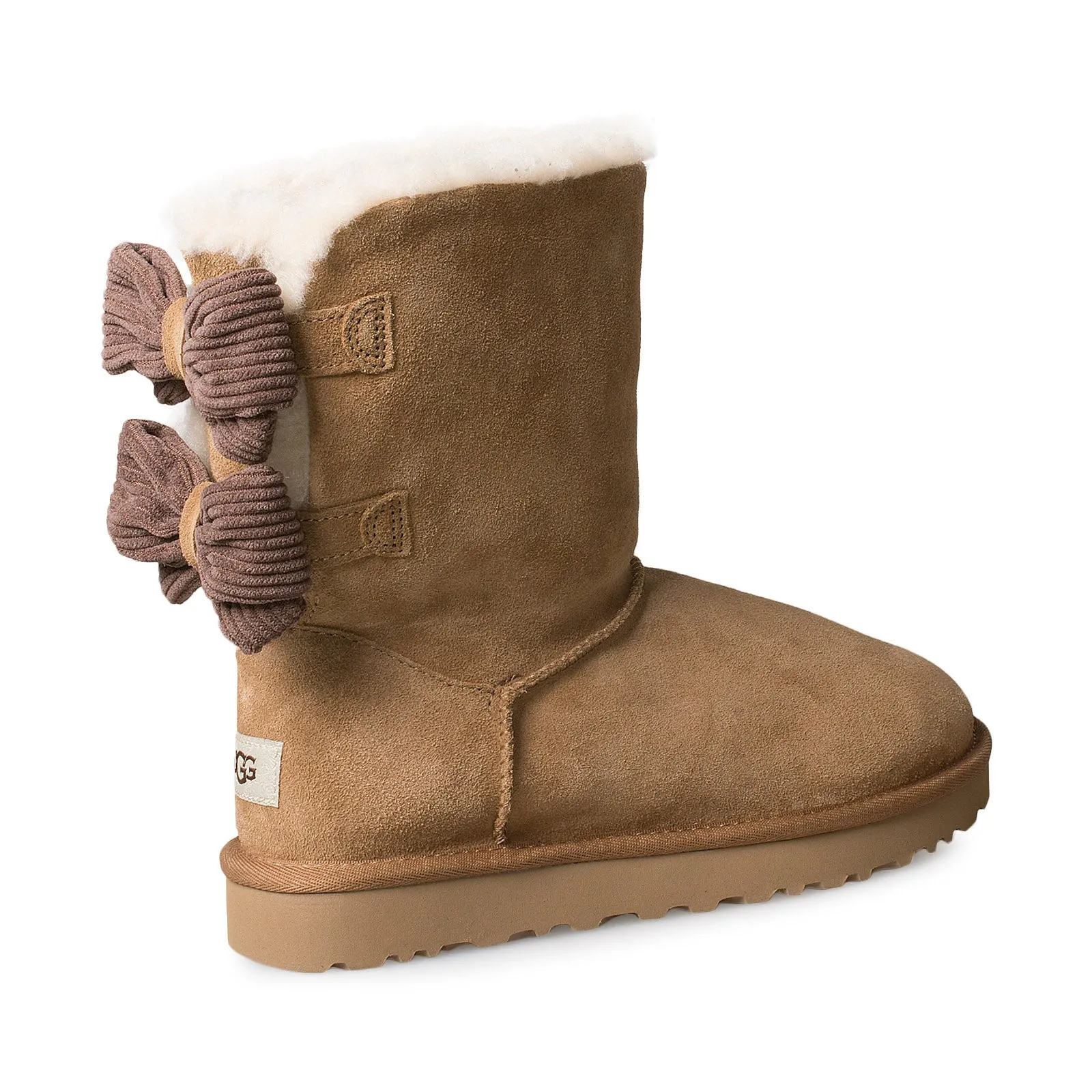 UGG Bailey Bow Corduroy Chestnut Boots - Women's