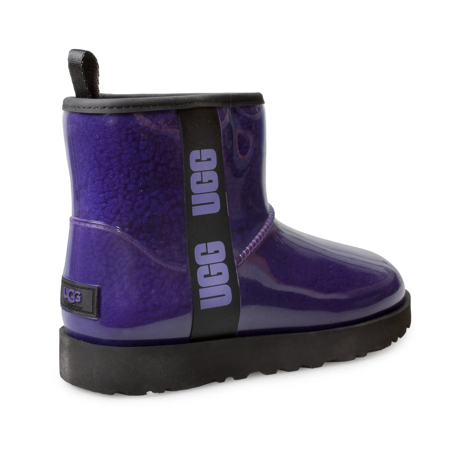 UGG Classic Clear Mini Violet Night Black Boots - Women's