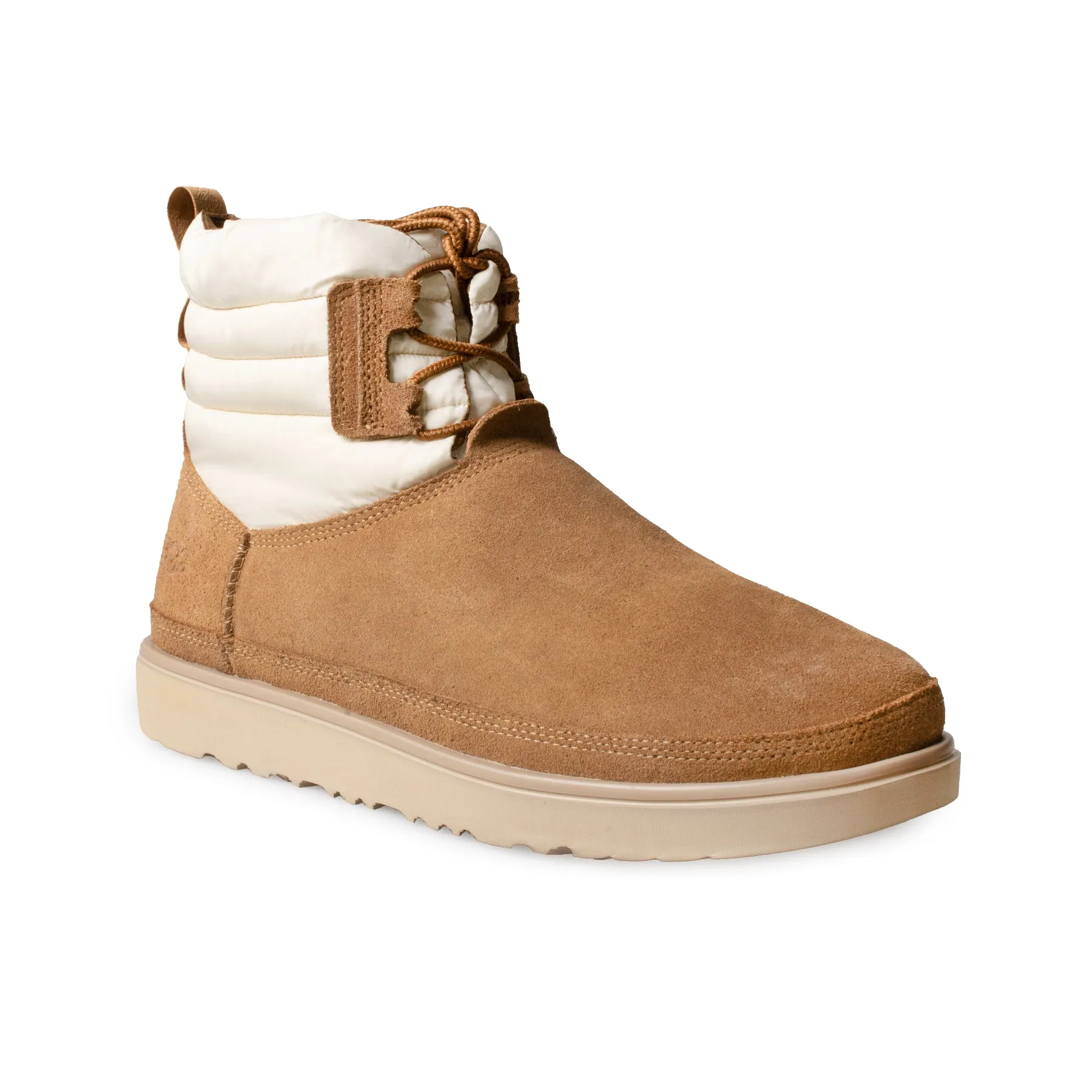 UGG Classic Mini Lace Up Weather Chestnut White Boots - Men's