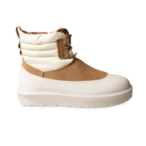 UGG Classic Mini Lace Up Weather Chestnut White Boots - Men's