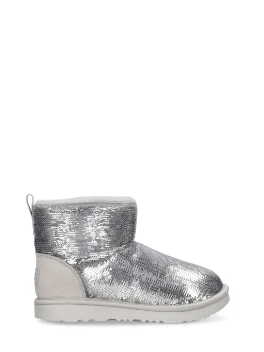 Ugg   Classic Mini Mirror Ball shearling boots 