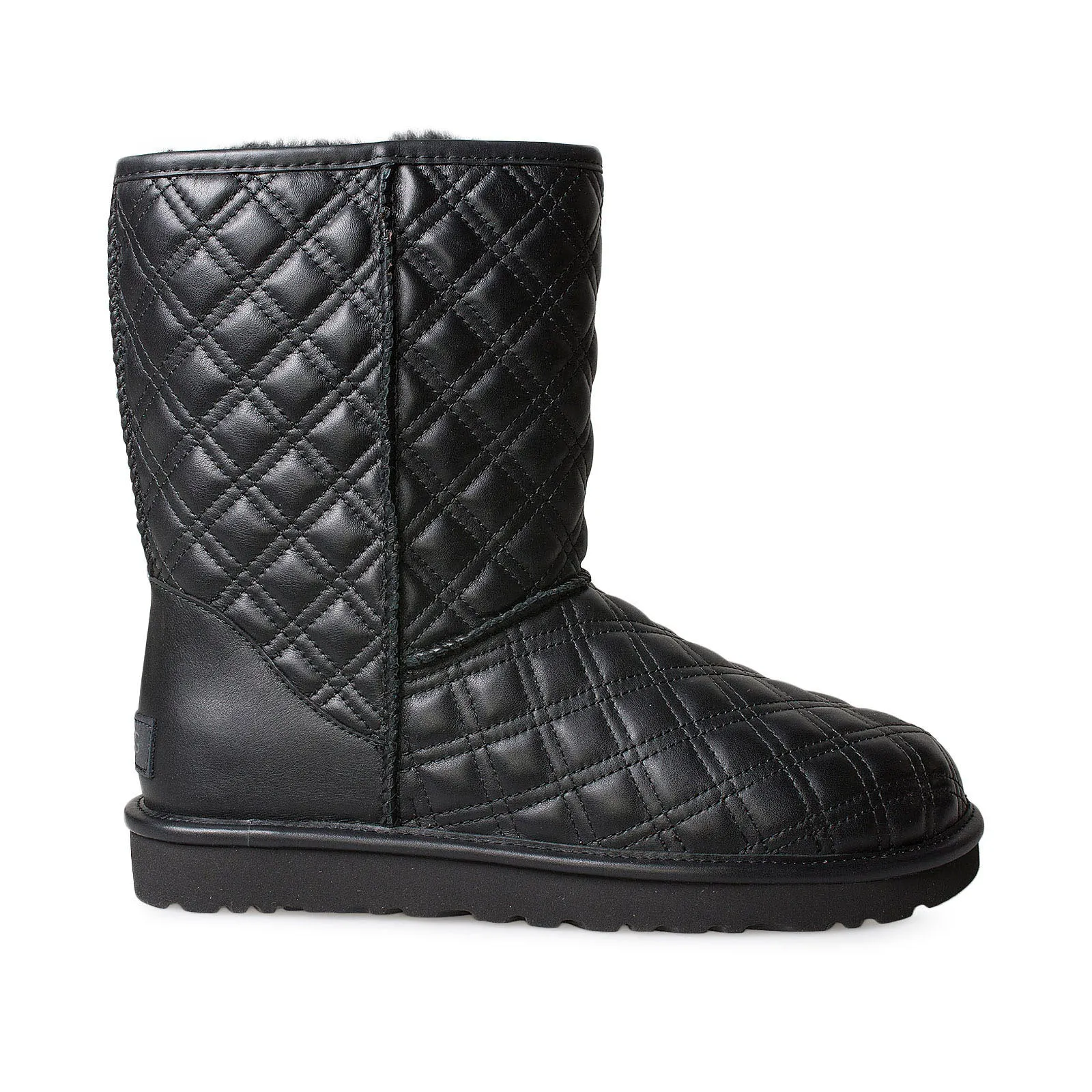 UGG Classic Short II Quilted Black Boots - Women's